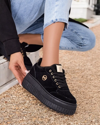 Royalfashion Затоплени дамски маратонки с кожа Nozii