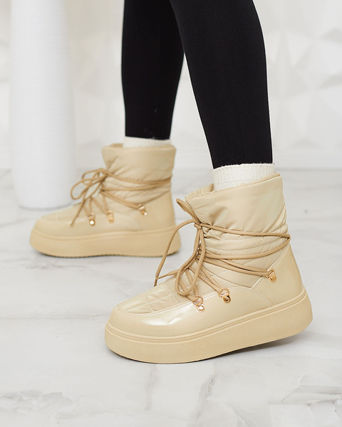 Royalfashion Дамски ботуши за сняг с приплъзване в светлокафяв цвят Dabenda