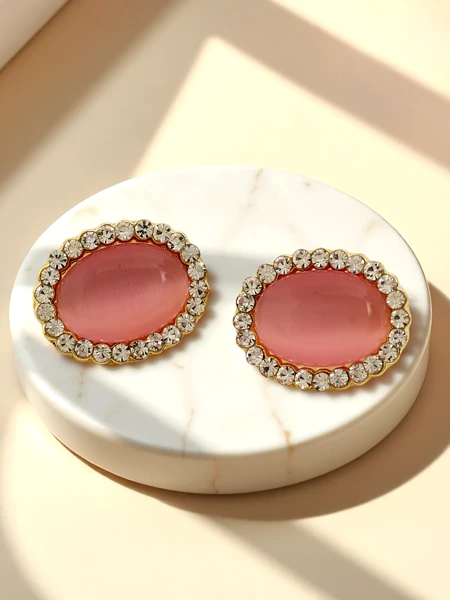 Royalfashion Клипсови дамски обеци с кристал и цирконий