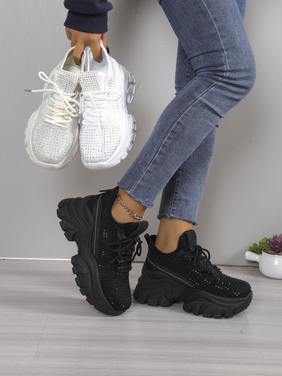 Royalfashion дамски спортни маратонки с кристали Blysco