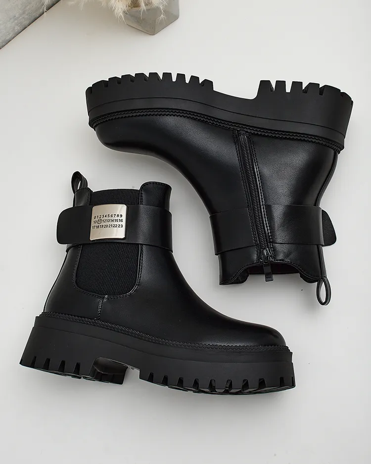 Royalfashion Дамски ботуши Dobi от еко кожа