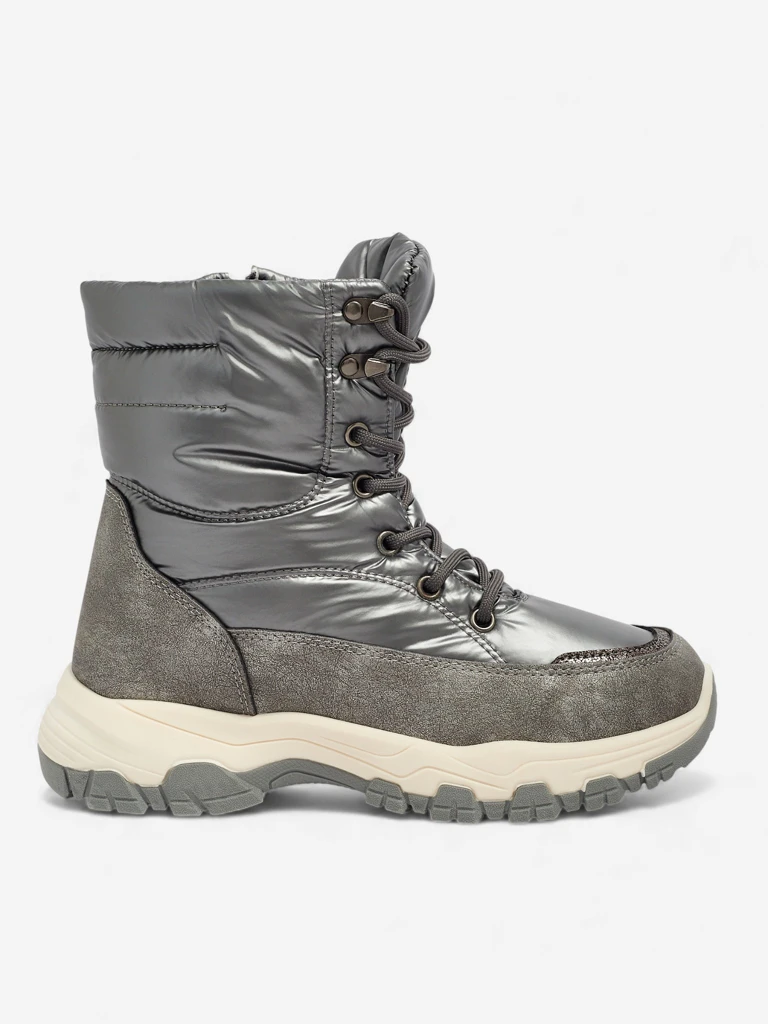 Дамски боти Aurora Сребристи Екологични Ежедневни за Зимата