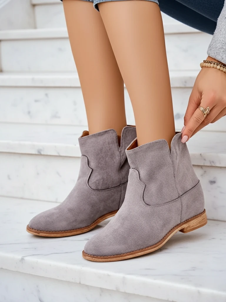 Royalfashion Каубойски ботуши на закрита платформа Блустоун