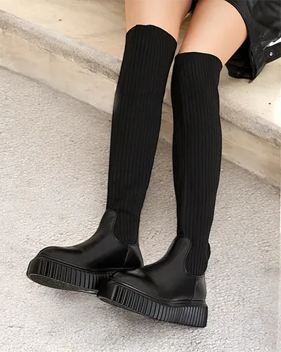 Royalfashion Дамски ботуши Hesoppel с приплъзване над коляното