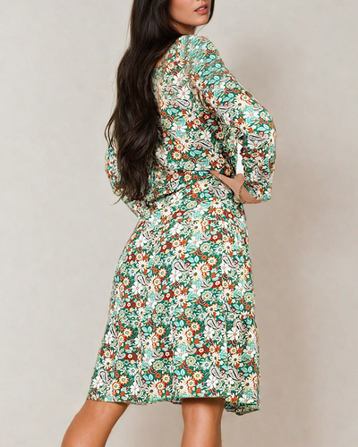 Royalfashion Дамска миди рокля с шарки