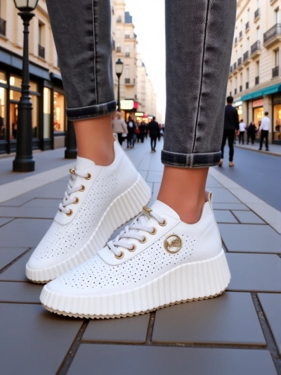 Royalfashion Дамски перфорирани спортни маратонки Jovenes