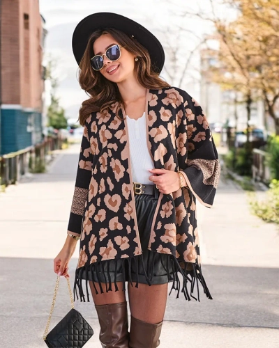 Royalfashion Дамско пончо с принт