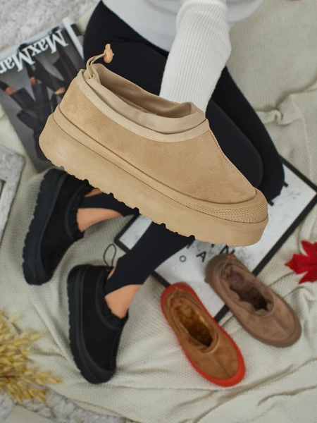 Къси дамски боти а ла сноубутс Velisee