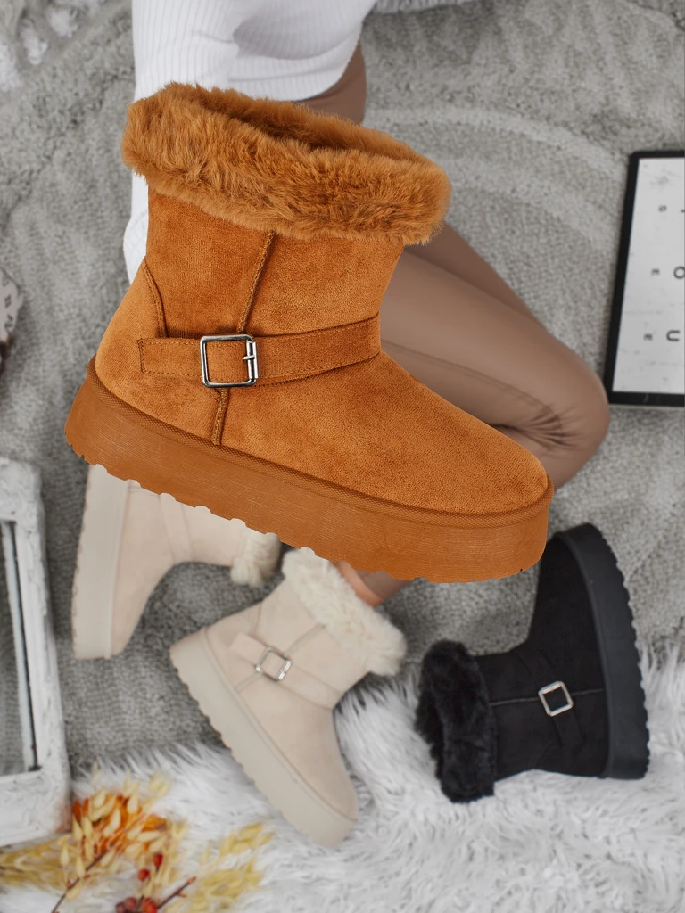 Royalfashion Къси дамски боти тип снегоходки Myrelle