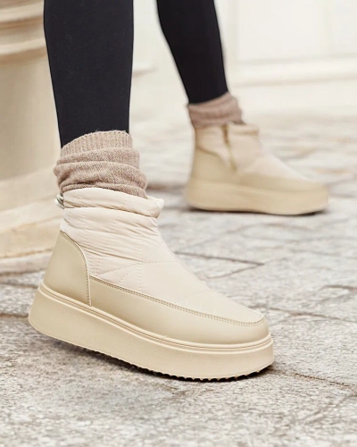 Royalfashion Дамски ботуши за сняг в бежов цвят Fopinia