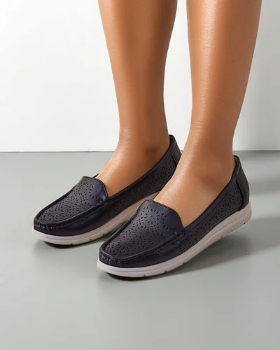 Royalfashion дамски перфориран мокасини Besset