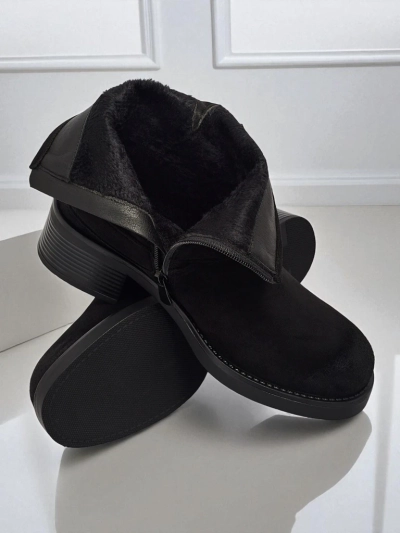 Дамски боти от еко велур с катарами Valtos