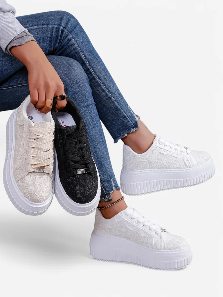 Royalfashion дамски спортни маратонки с дантела Coronna