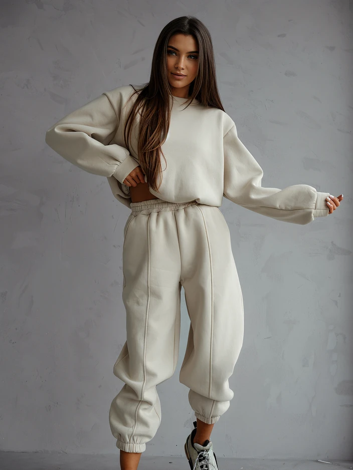 Royalfashion Женски комплект от памучен спортен екип