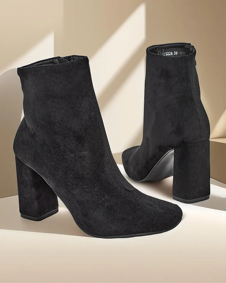 Роялфешън Еко-замшеви женски боти на пръст Еморо