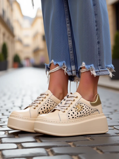 Royalfashion Женски перфорирани спортни маратонки Jovixi