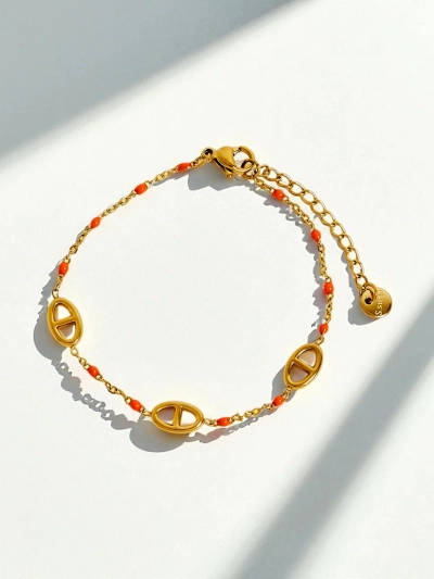 Aurelia Perseus - елегантна позлатена гривна с геометричен мотив