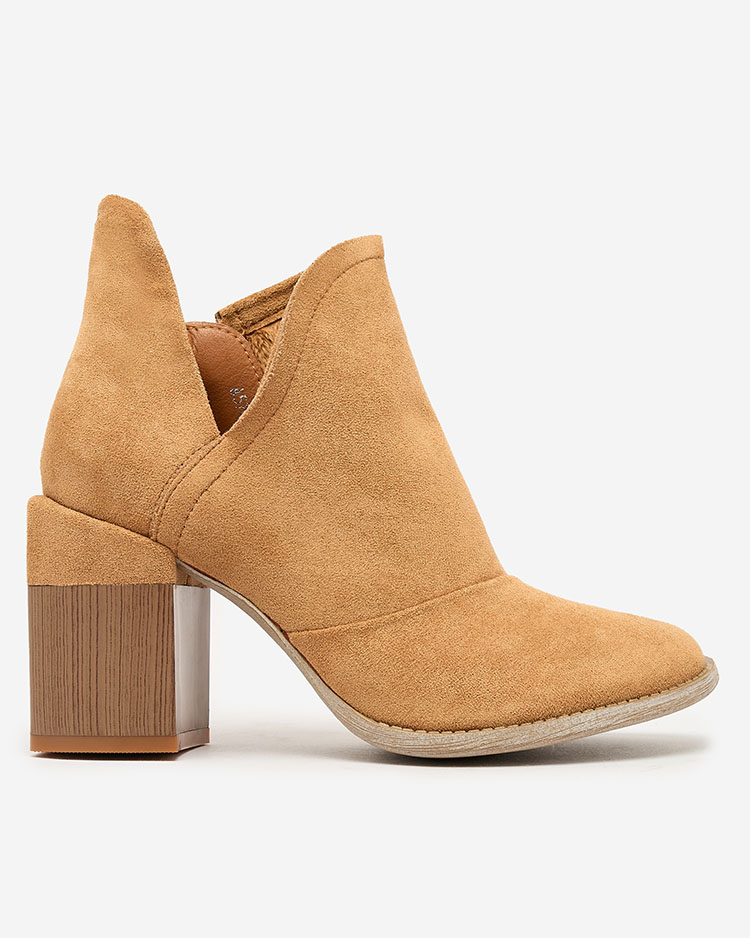 Royalfashion Черни дамски ботуши на ток Ricteas