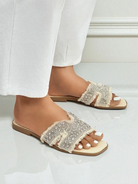 Royalfashion Дамски сандали с камъни CrystalEase