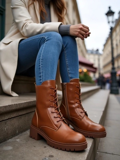 Royalfashion Дамски ботуши Bumalo с връзки