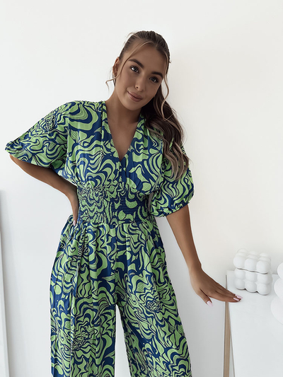 Royalfashion Дамски гащеризон с шарки