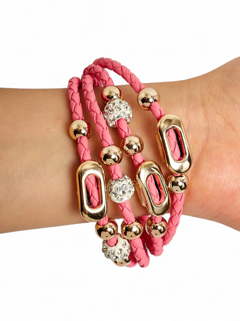 Дамска гривна с мъниста и цирконии