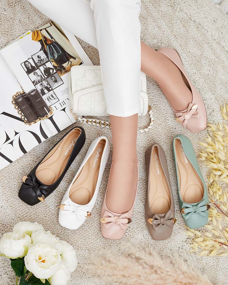 Royalfashion Дамски балерини с панделка Fittco