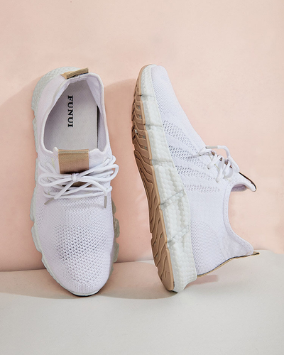 Biało- beżowe sportowe buty damskie Baym - Obuwie