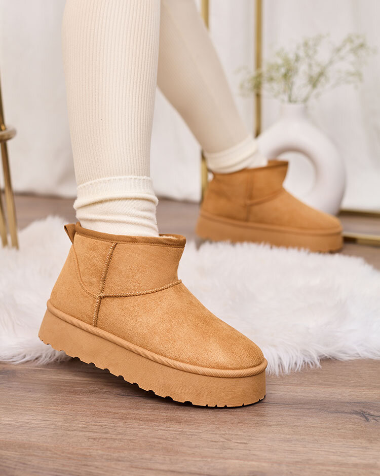 Royalfashion Кафяви дамски ботуши за сняг на платформа Ersinella