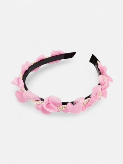 Royalfashion Лента за коса с драперия и перли