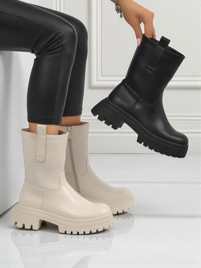 Дамски високи боти от еко кожа Scarlet Mist