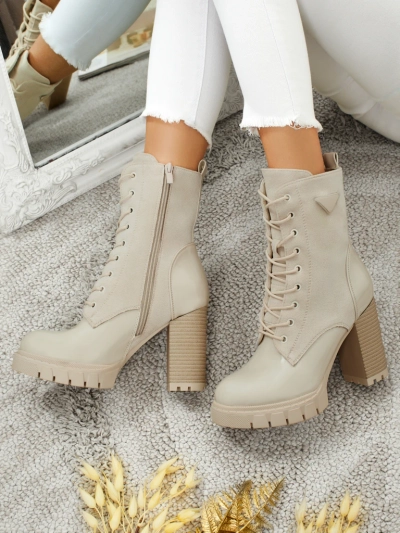 Дамски еко велурени боти на ток Event Bramble