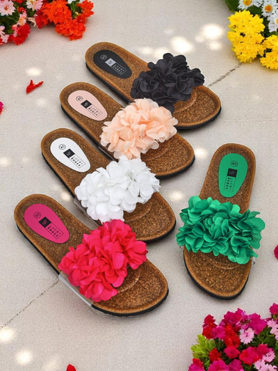 Royalfashion Дамски чехли с цветчета Flora Soft