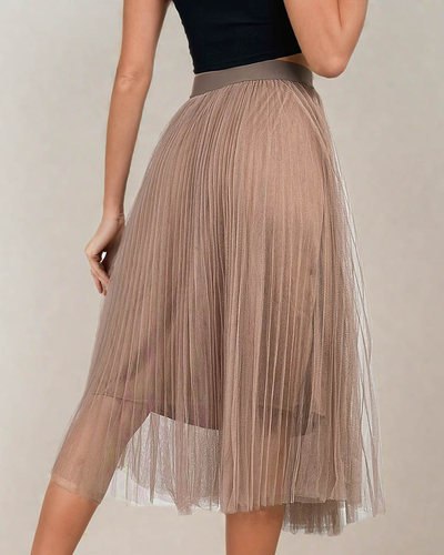 Royalfashion Дамска двупластова миди пола