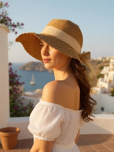 Royalfashion Дамска сламена шапка Mira Flare