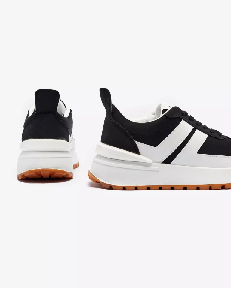 Дамски черни спортни обувки от екокожа с цветни вложки Tifora- Footwear