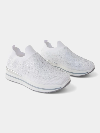 Обувки за спорт за жени Royalfashion с ластик и камъни. Adeq