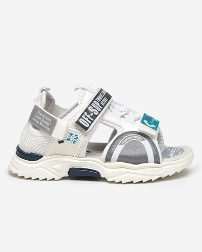 Białe sandały dziecięce na rzepy Wukapi - Obuwie