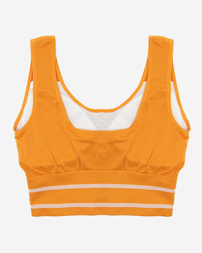 Горчичен дамски спортен сутиен - Бельо