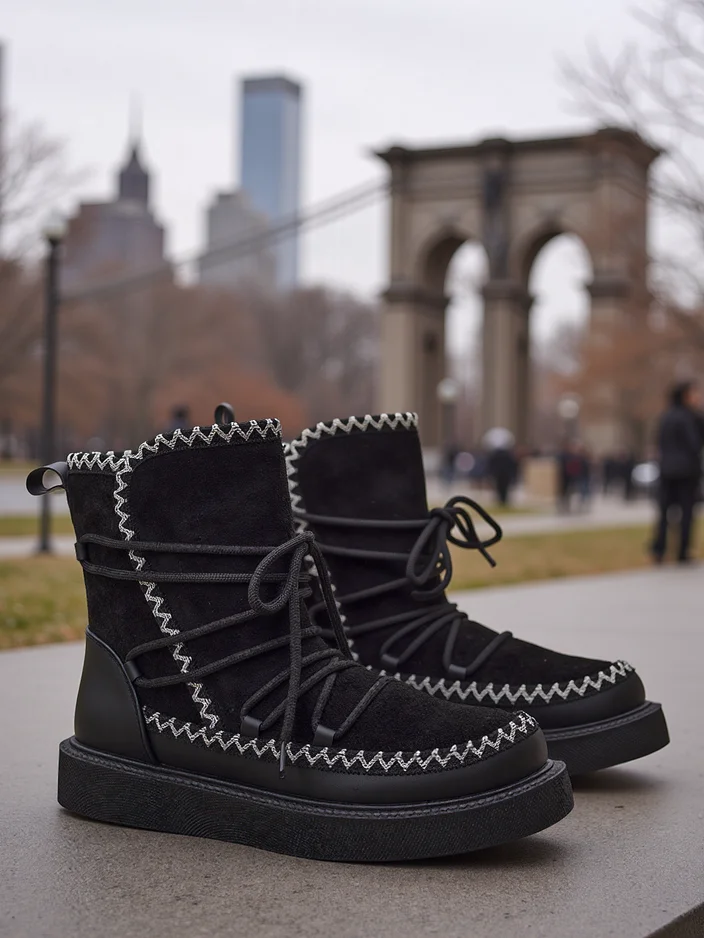 Royalfashion дамски обувки за сняг с връзки Siozi