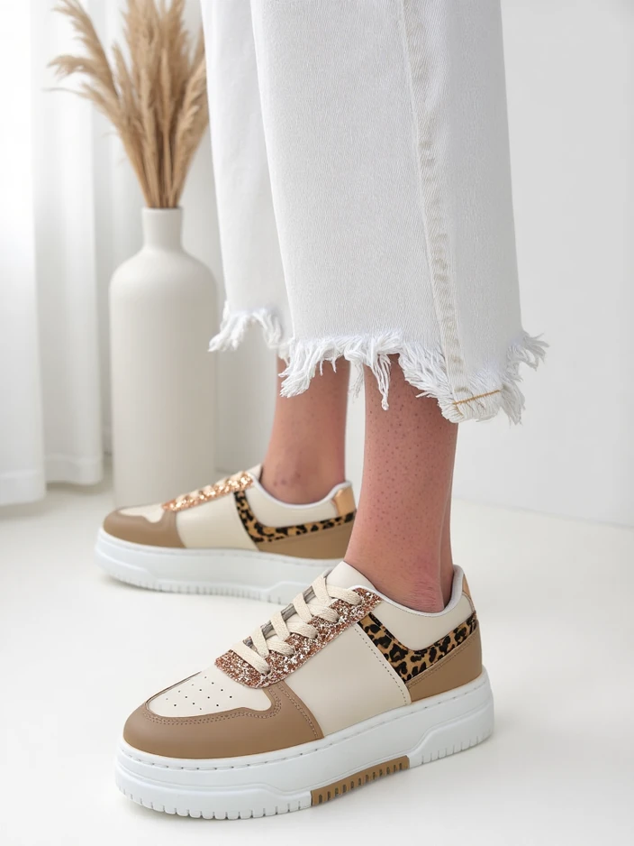 Royalfashion Женски маратонки с блестящи елементи Qisofi