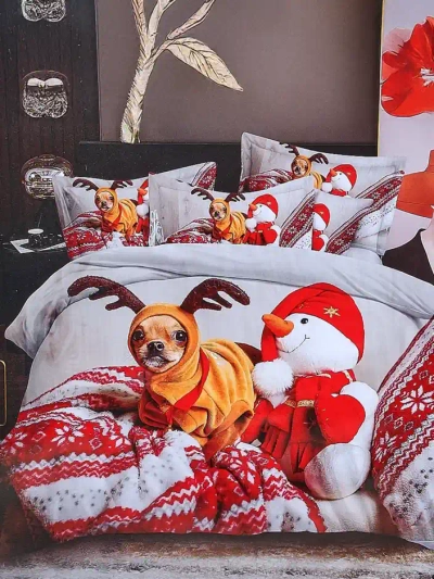 Royalfashion коледен комплект спално бельо 160x200 пълен 3-ЧАСТИ