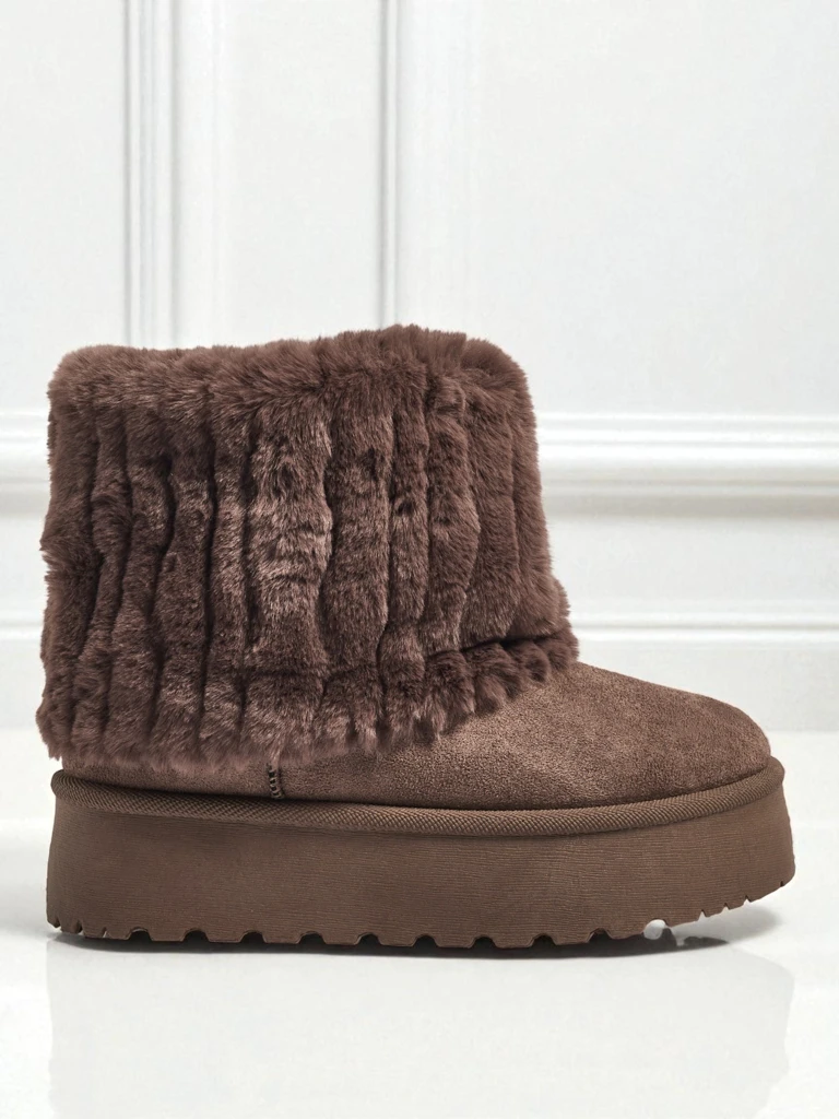 Дамски ботуши тип снегоходки с пухкава подплата Irelle