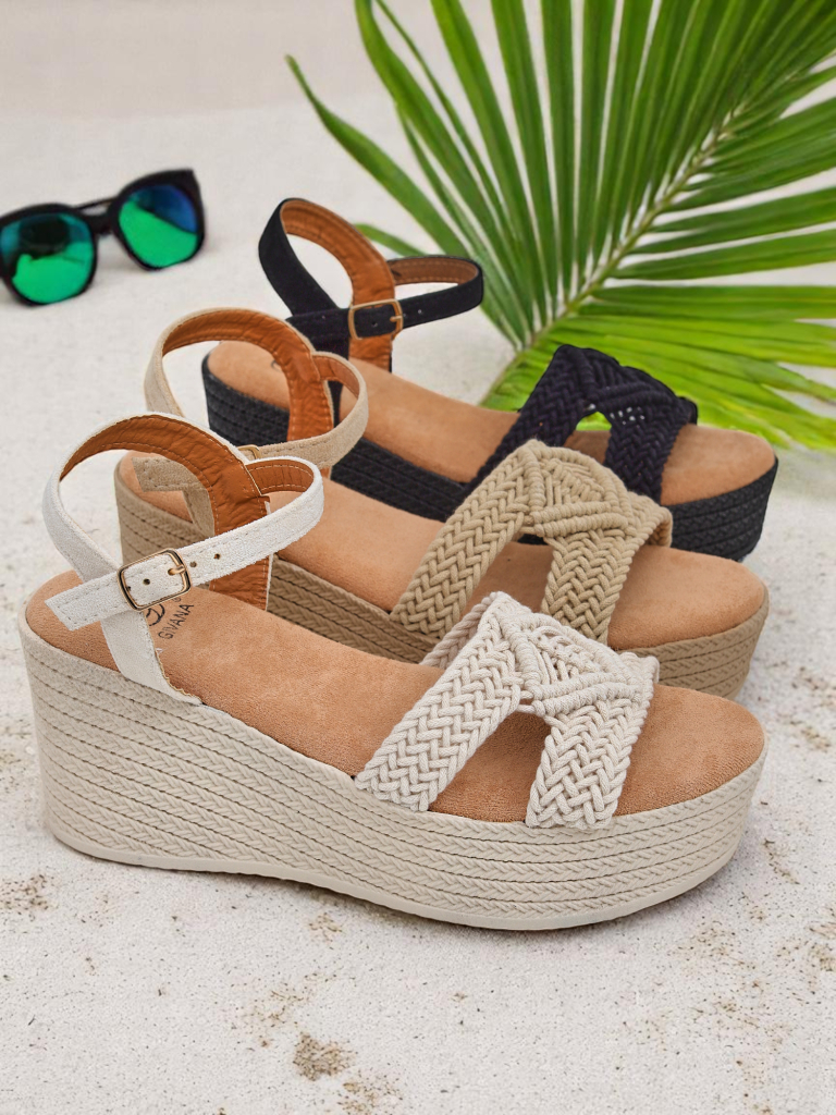 Royalfashion Дамски сандали на платформа, сплетени Sunny Day