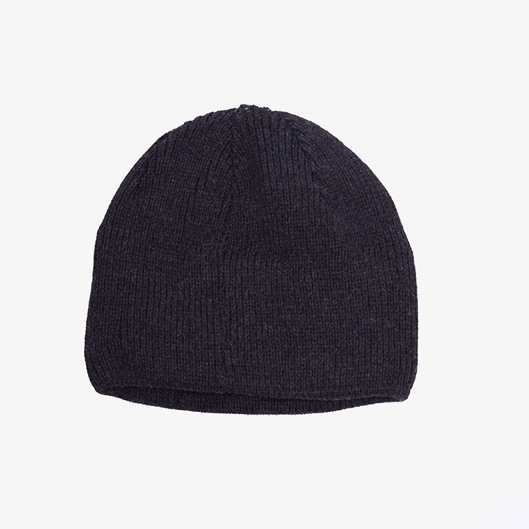 Ciemnoszara męska ocieplana czapka - Akcesoria