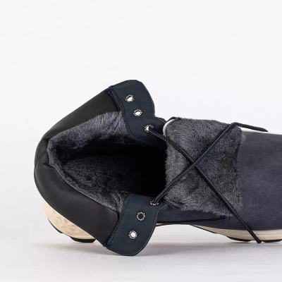 OUTLET Granatowe trekkingi męskie Reden - Obuwie