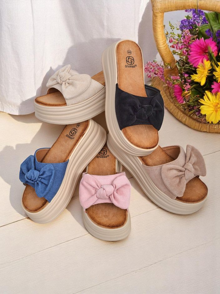 Royalfashion Дамски чехли на платформа Givan