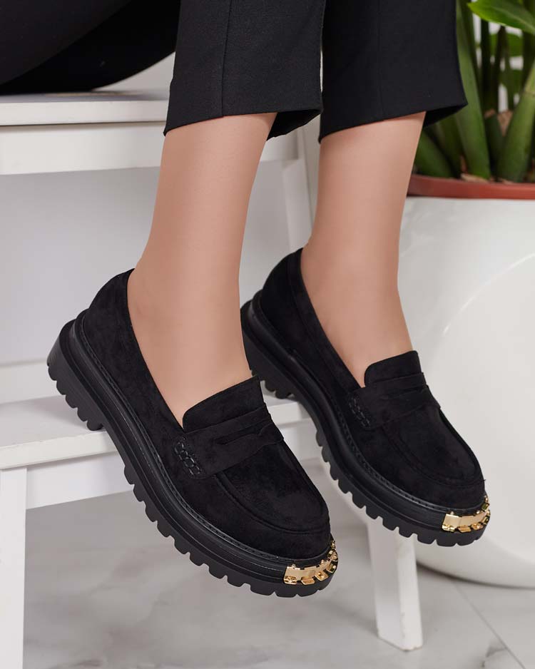 Royalfashion Дамски мокасини от еко велур Retillum