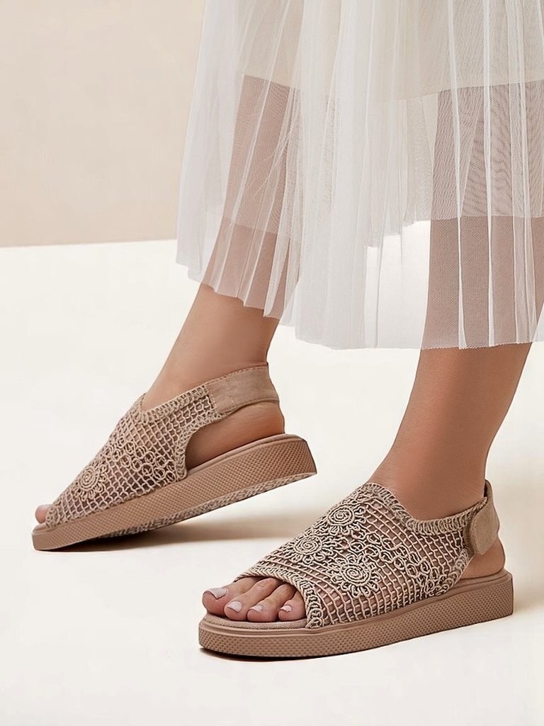 Royalfashion дамски ажурни сандали Levay с горна част