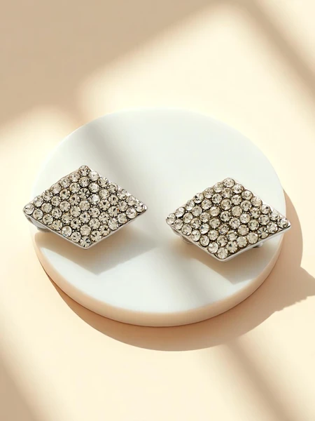 Royalfashion Дамски обеци клипс с цирконий